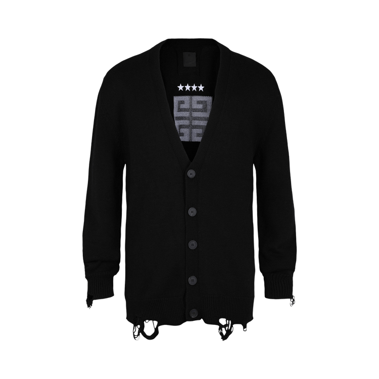 Givenchy Embroidered Star 4G Logo Cardigan 'Black/White'