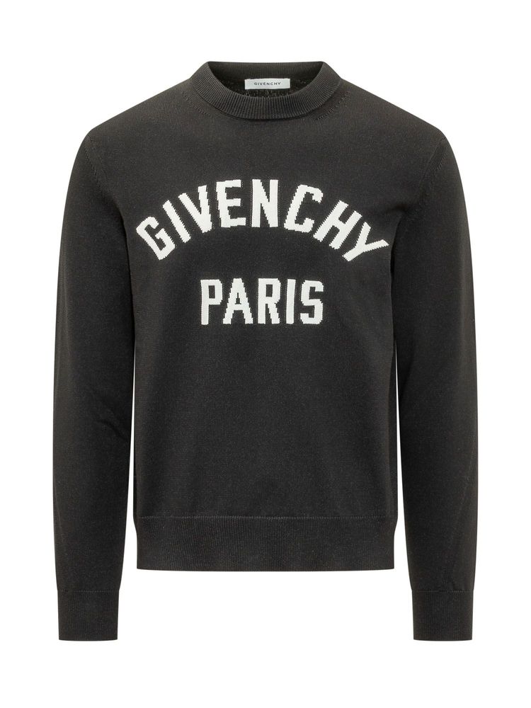 Givenchy Paris Logo Detailed Knitted Jumper