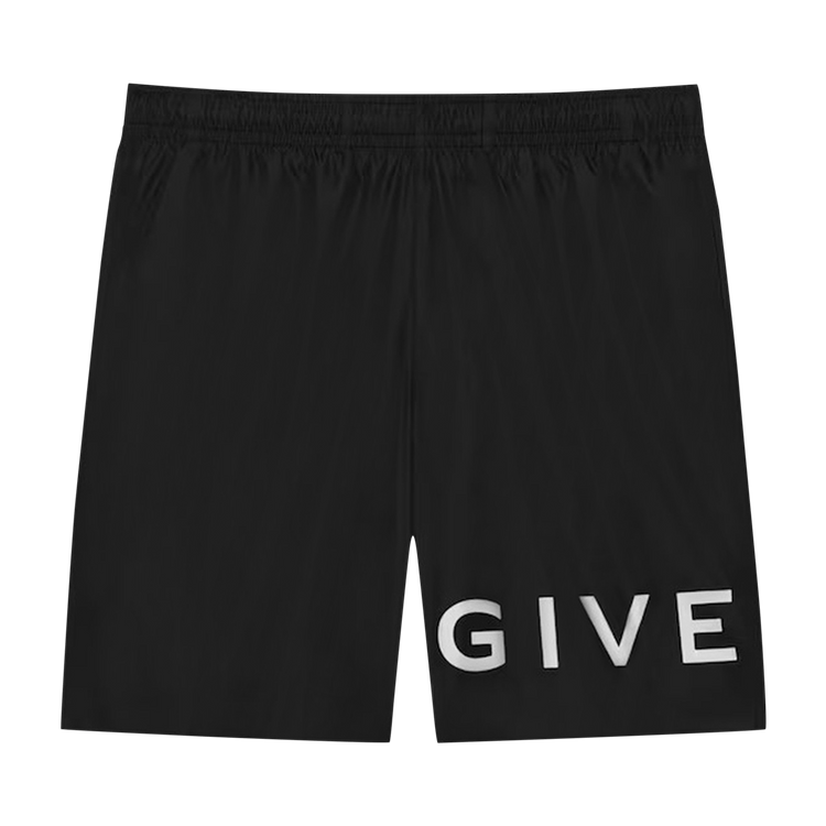 Givenchy 4G Long Swim Shorts 'Black/White'