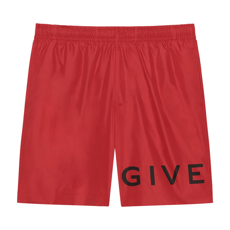 Givenchy Logo Printed Swim Shorts 'Vermillon'