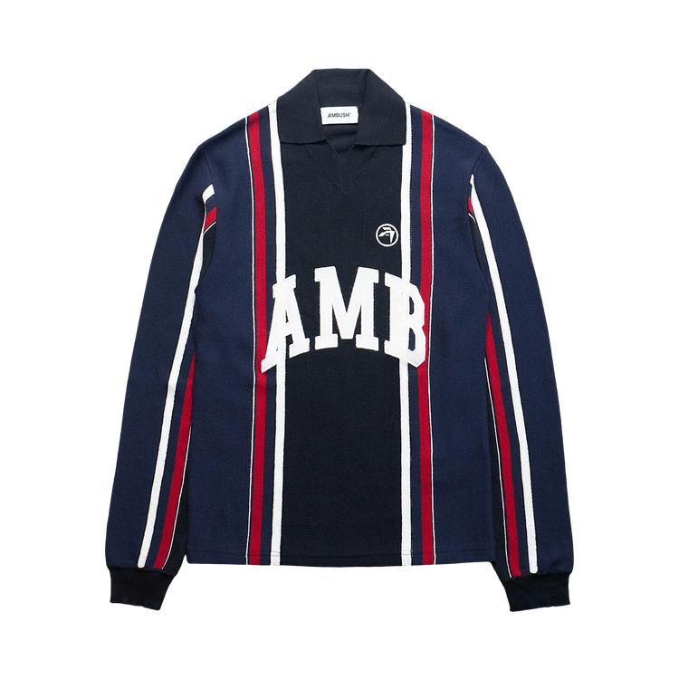 Ambush Long-Sleeve Embroidered Polo 'Blue'