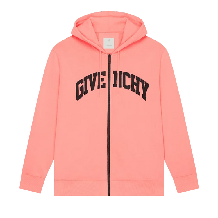 Givenchy Classic Fit Zipped Hoodie 'Coral'