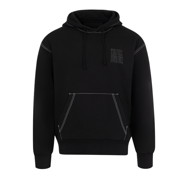 Givenchy Boxy Fit Hoodie With Pocket Base 'Black/White'