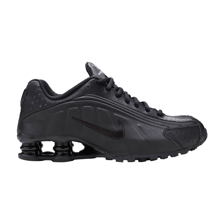 Nike Shox R4 GS 'Triple Black Embroidered Swoosh'