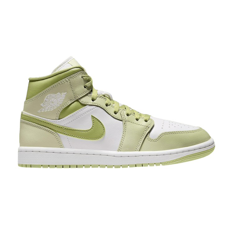 Air Jordan Wmns 1 Mid 'Olive Aura Lawn Coconut Milk Sail'
