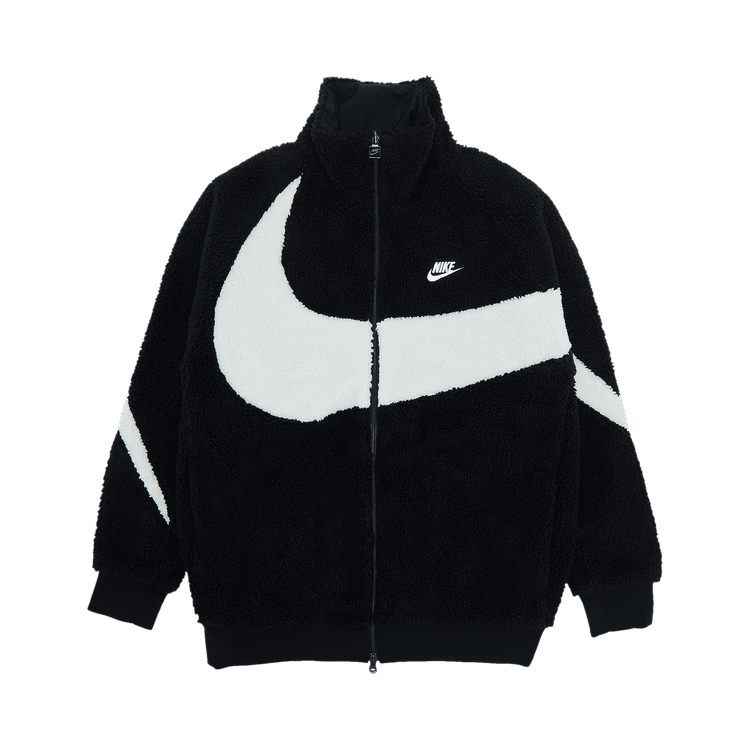 Nike Big Swoosh Reversible Boa Jacket 'Black'