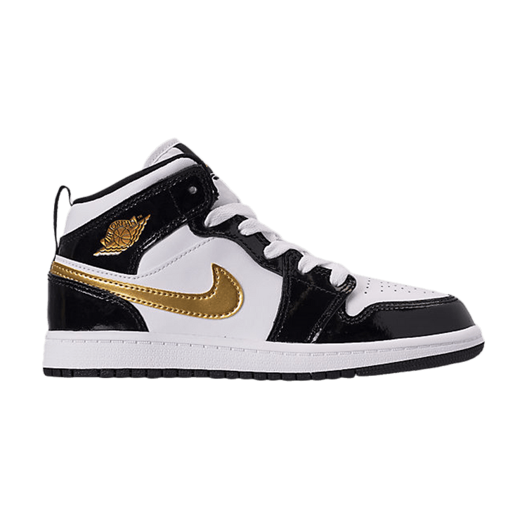 Air Jordan 1 Mid Patent SE PS 'Black Gold'