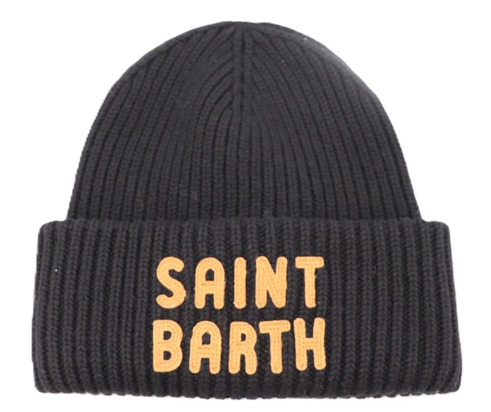 Mc2 Saint Barth Ribbed Logo Beanie Hat