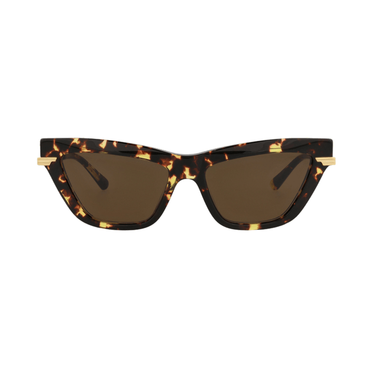 Bottega Veneta Cat Eye Sunglasses 'Havana/Gold/Brown'