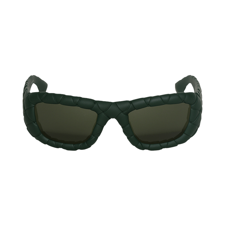 Bottega Veneta Intrecciato Rectangular Sunglasses 'Black'
