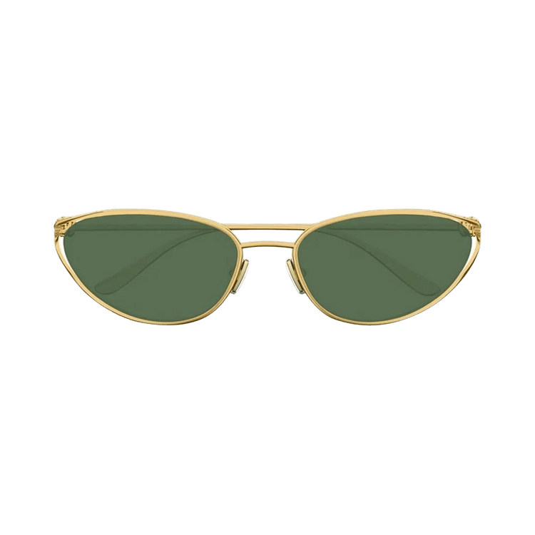 Bottega Veneta Knot Cat Eye Sunglasses 'Gold/Green'