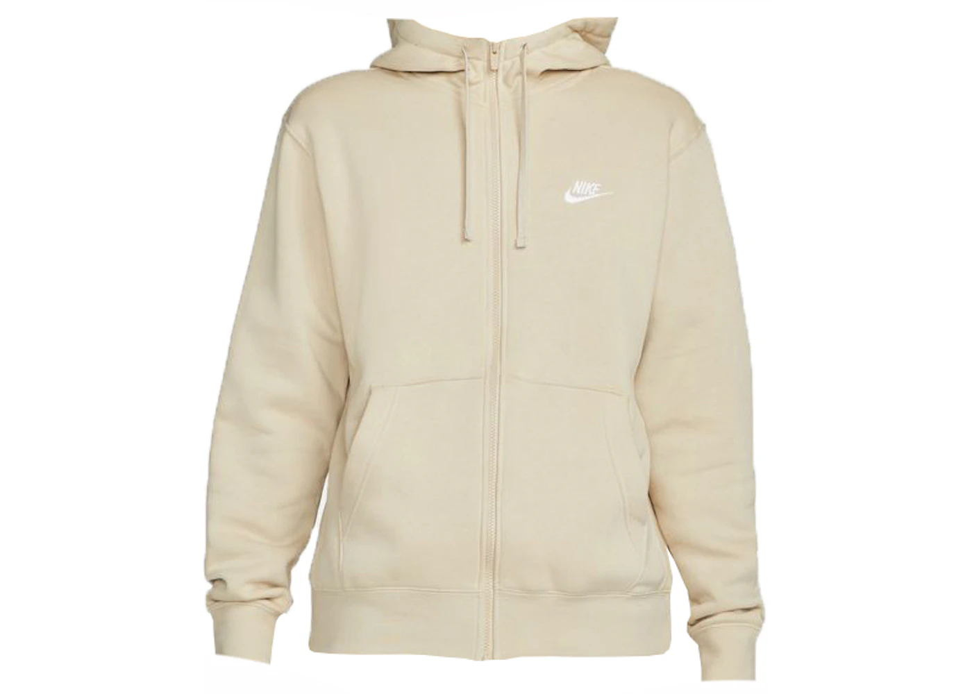 Nike Sportswear Club Fleece Full-Zip Hoodie Rattan/Rattan/White