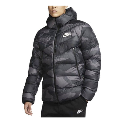 Nike Sportswear Down-Fill Windrunner Camo Jacket 'Dark Grey Black'