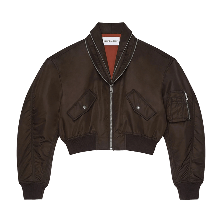Givenchy Zipped Shawl Collar Bomber 'Brown'