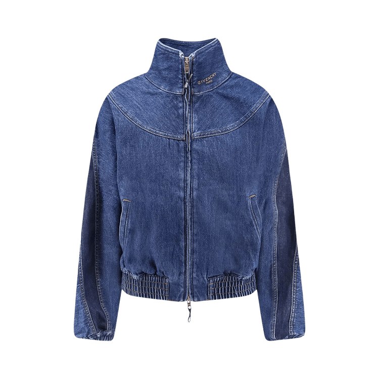 Givenchy Denim Bomber Jacket 'Medium Blue'