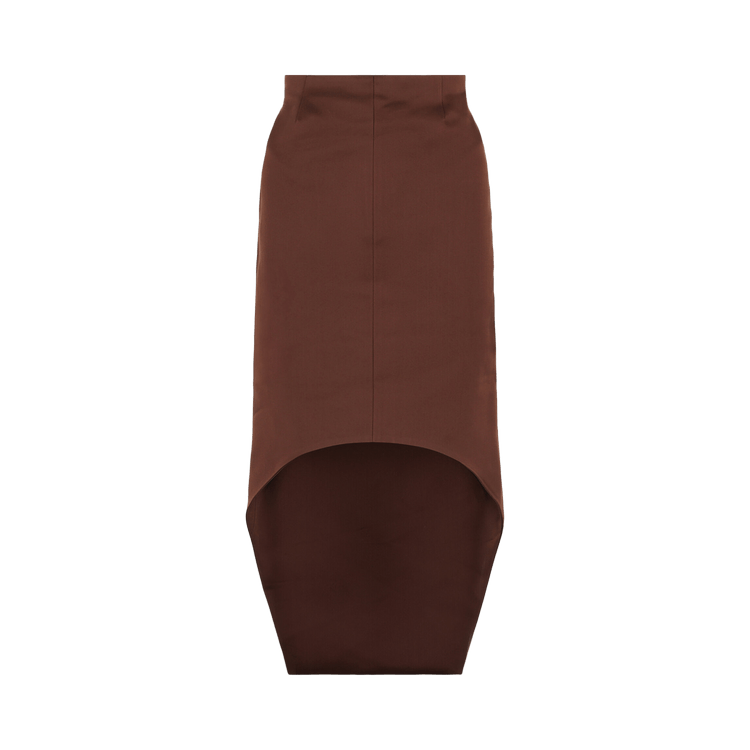 Givenchy Silk Front Slit Pencil Skirt 'Brown'