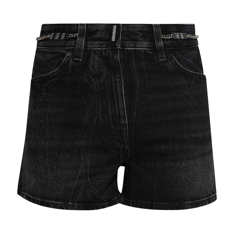 Givenchy Denim Short With Chain 'Black'
