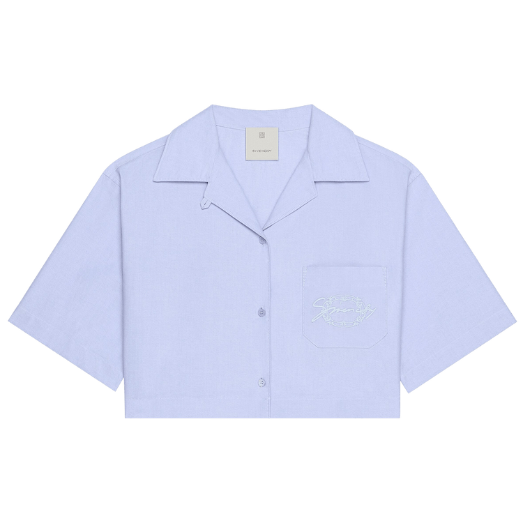 Givenchy Cropped Pyjama Shirt 'Baby Blue'
