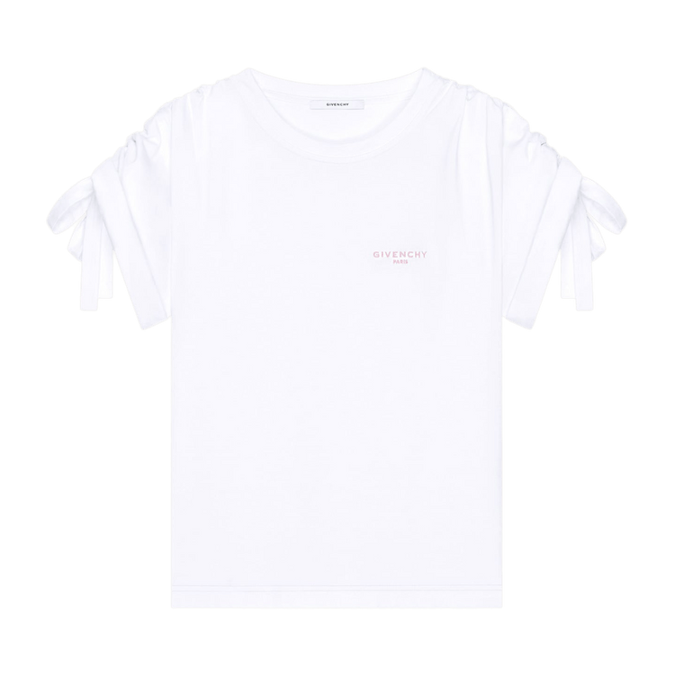 Givenchy Bows Gathered Shoulder T-Shirt 'White'