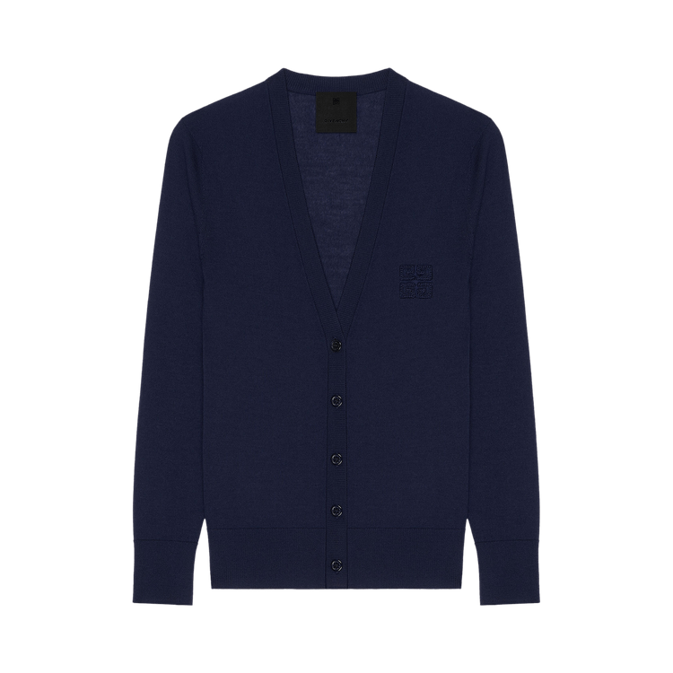 Givenchy Crochet V-Neck Cardigan 'Dark Blue'