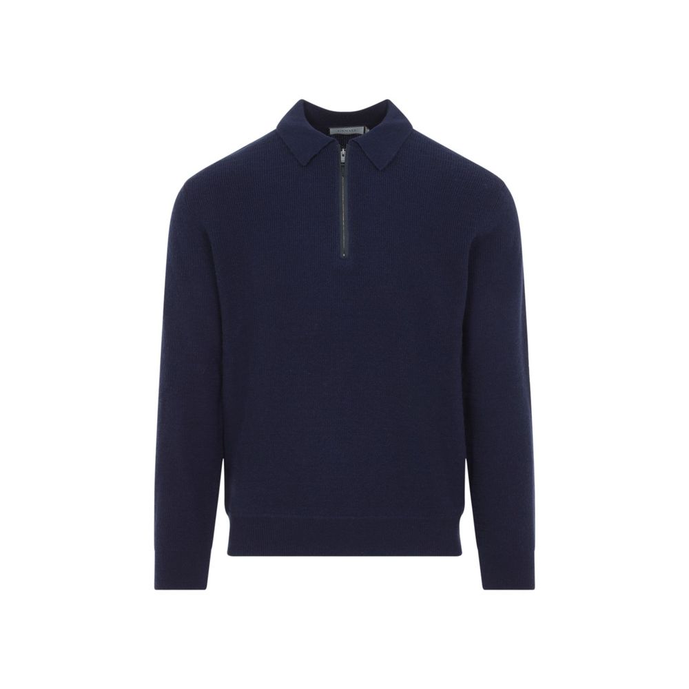 Canali Half Zip Polo Knitted Sweater