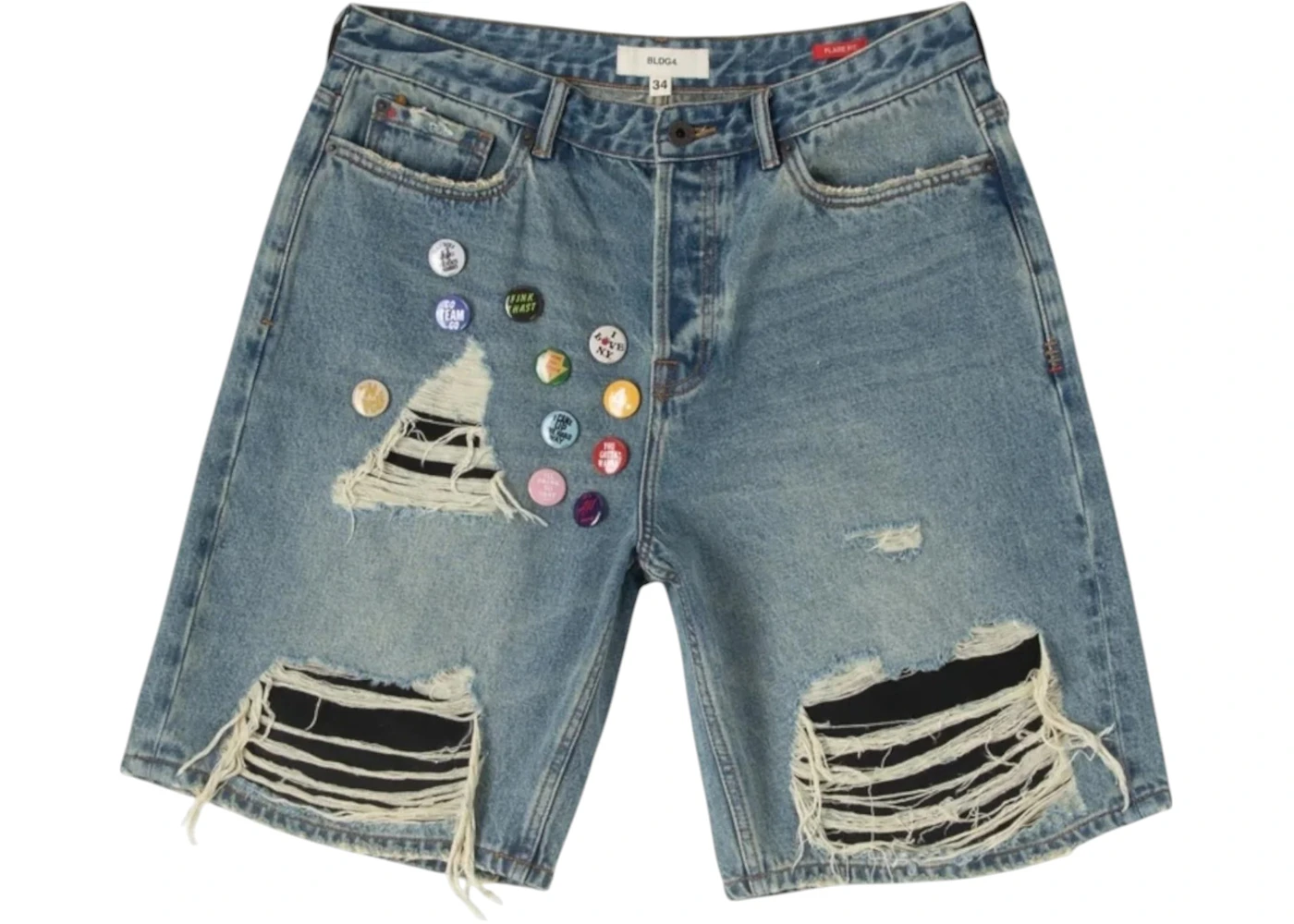 BLDG4 Pin Boy Denim Short Black