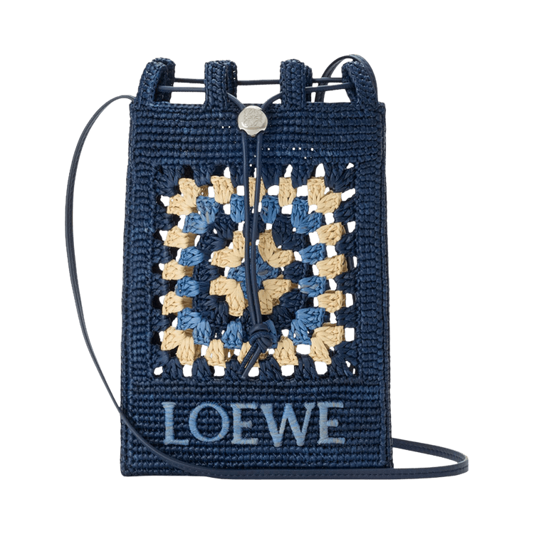 Loewe Pocket Patch Crochet 'Navy/Sky Blue'
