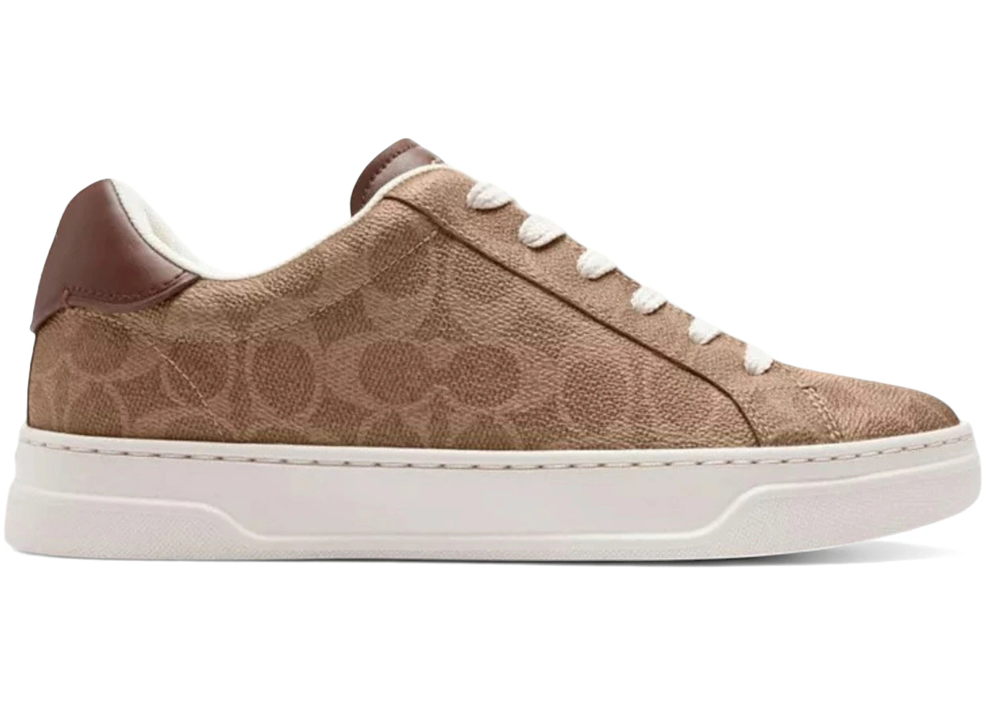 Coach High Line Sneaker Signature Canvas Brown Khaki (Women's)