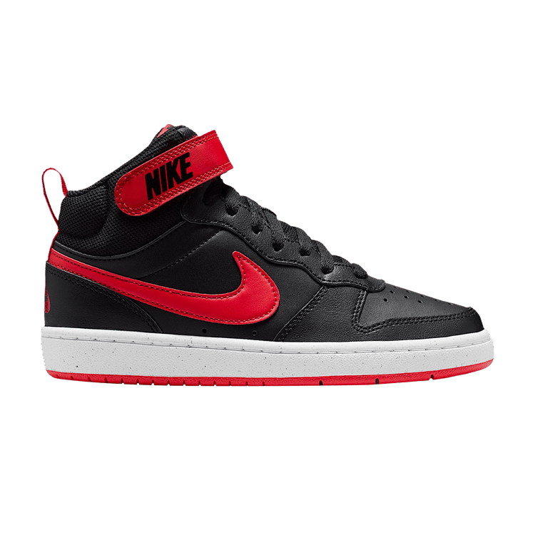 Nike Court Borough Mid 2 GS 'Black White University Red'