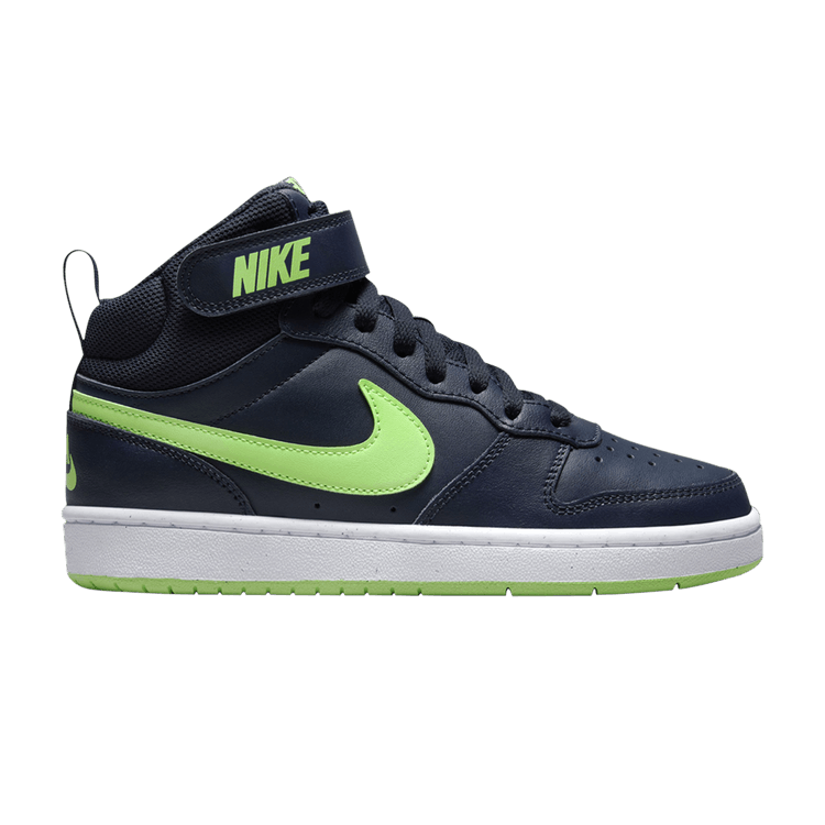 Nike Court Borough Mid 2 GS 'Dark Obsidian Lime Blast'