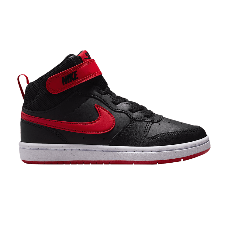 Nike Court Borough Mid 2 PS 'Black White University Red'