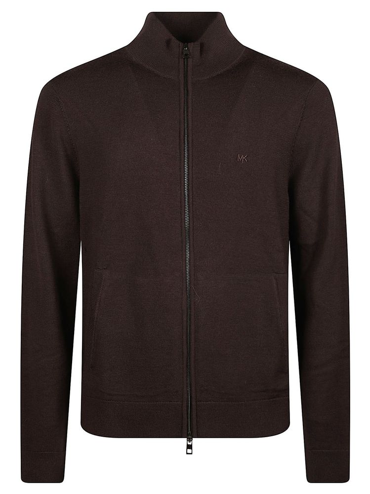Michael Kors Zip-Up Logo Cardigan