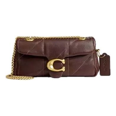 COACH Tabby Shoulder Bag 20 with Quilting 'Brass Dark Chocolate'