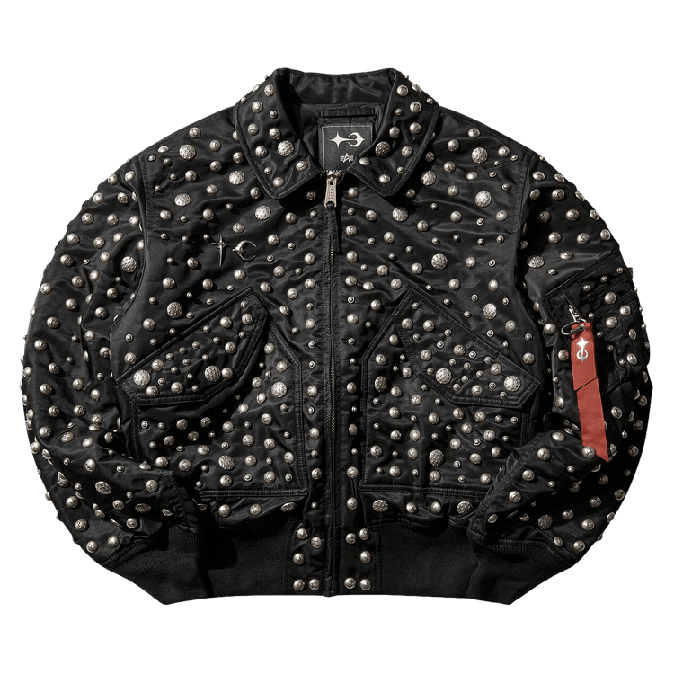 Thug Club x Alpha CWU 45/P All Over Rivet Jacket 'Black'