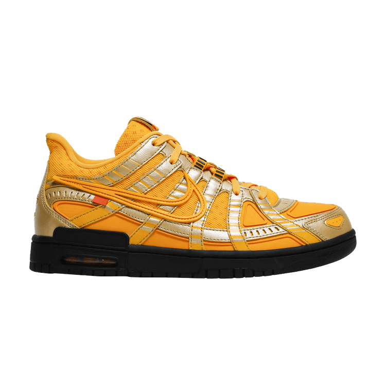 Off-White x Nike Air Rubber Dunk 'University Gold'