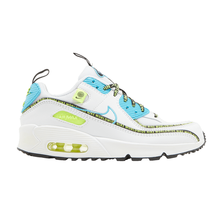 Nike Air Max 90 SE GS 'Worldwide Pack - Blue Fury Volt'
