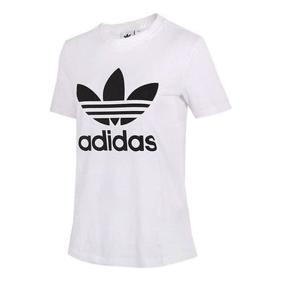 (WMNS) adidas originals Trefoil Printing White