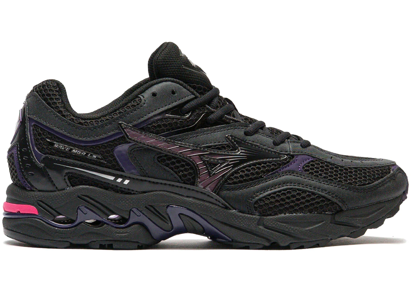 Mizuno Wave Mustang LS Tech Black Fuchsia Purple Blackberry Cordial