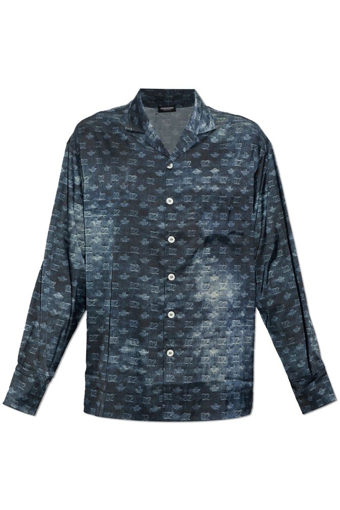 Dsquared2 Monogram Print Pajama Shirt