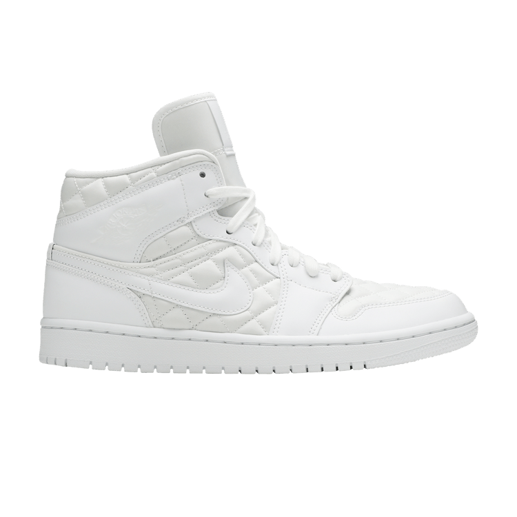 Wmns Air Jordan 1 Mid SE 'White Quilted'