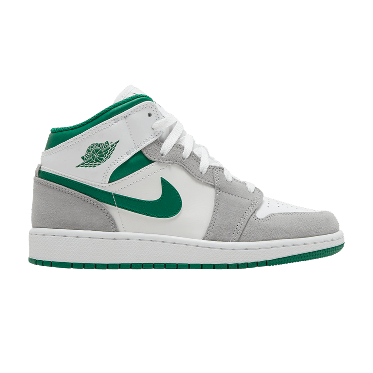 Air Jordan 1 Mid SE GS 'Grey Pine Green'