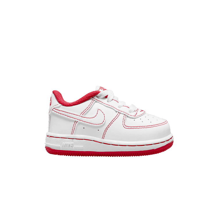 Nike Force 1 TD 'Contrast Stitch - White University Red'