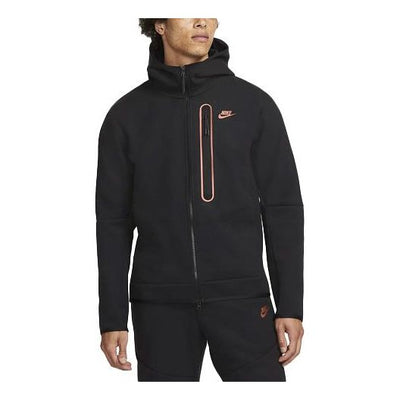 Men's Nike Sportswear Tech Logo Printing Sports Cap Jacket Black