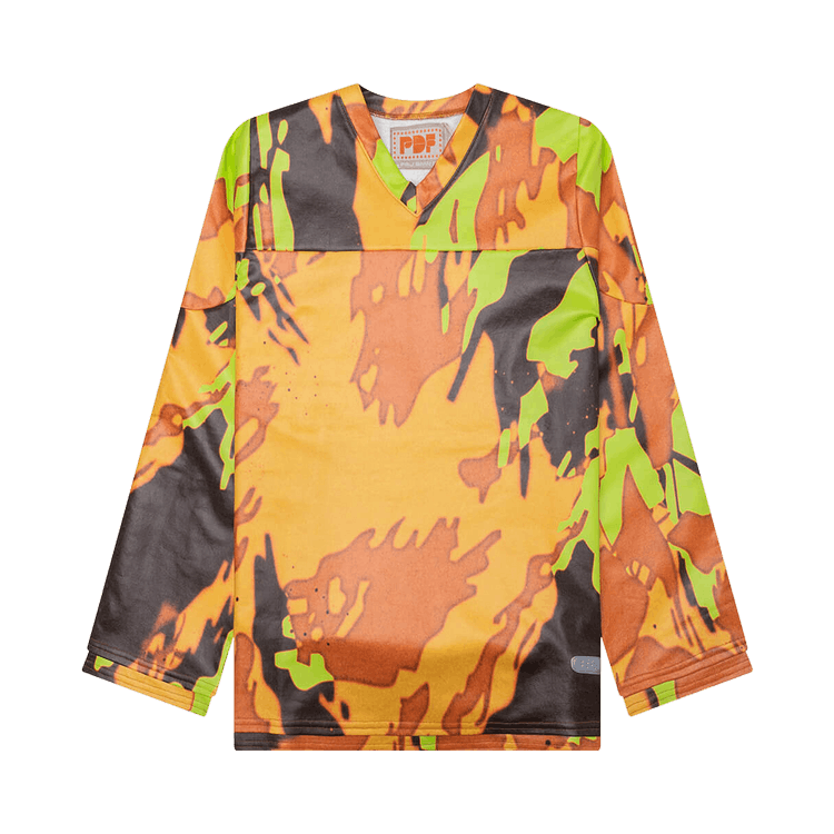 PDF Leather Long-Sleeve Tee 'Camou'