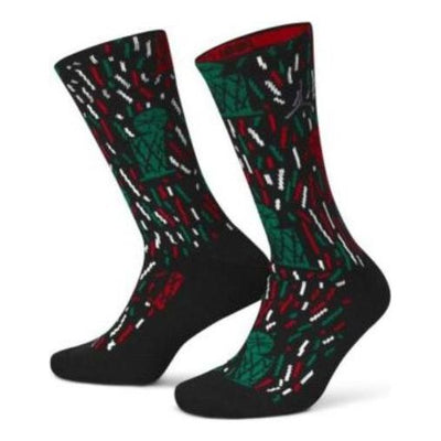 Air Jordan x Nina Chanel Abney Crew Socks 'Black Green Red'