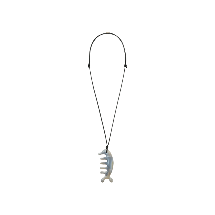 Lemaire Beluga Gua Sha Necklace 'Grey Agate'
