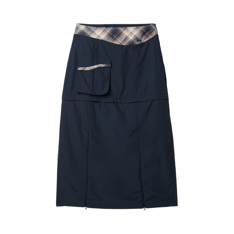 Dime Tech Skirt 'Plaid Navy'