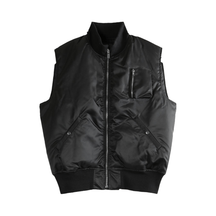 Rick Owens DRKSHDW Imbottito Senza Maniche Tankers Bomber 'Black'