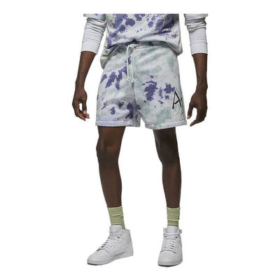 Men's Air Jordan Tie Dye Logo Knit Shorts Green Purple