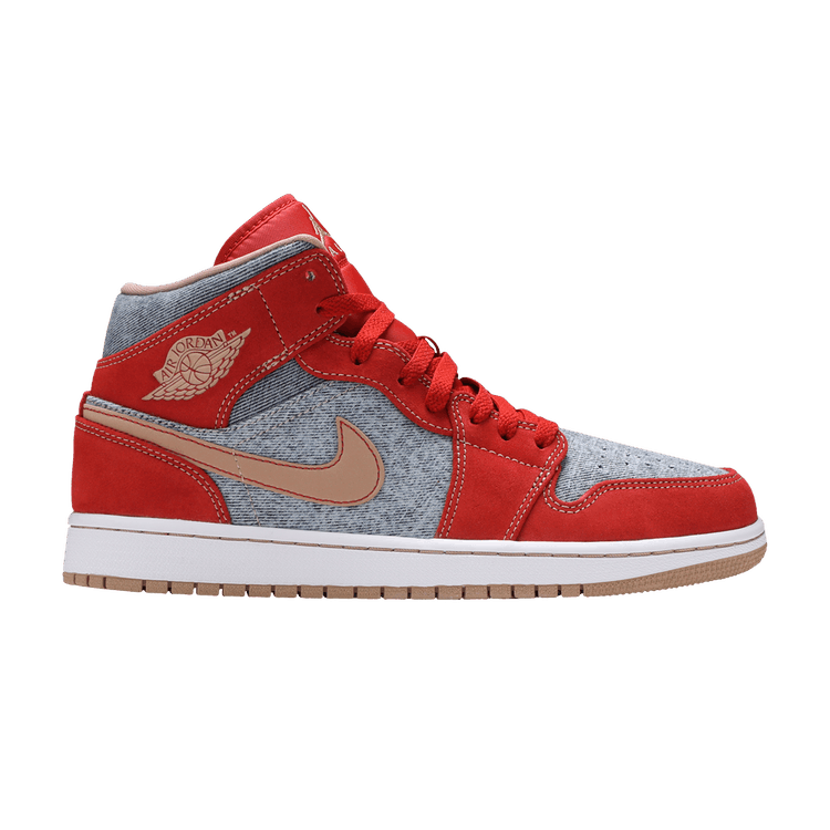 Air Jordan 1 Mid 'Denim Red'